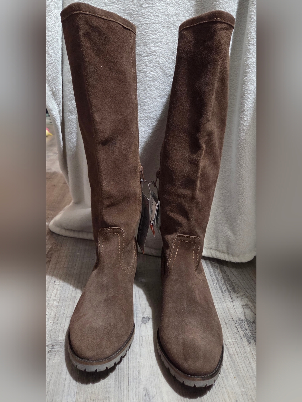 Knee High Women's Brown Leather Boots Size 9